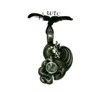 Pewter Dragon Necklace Rope Corded Nickel Lead Free Whimisgoth Mystical Unisex